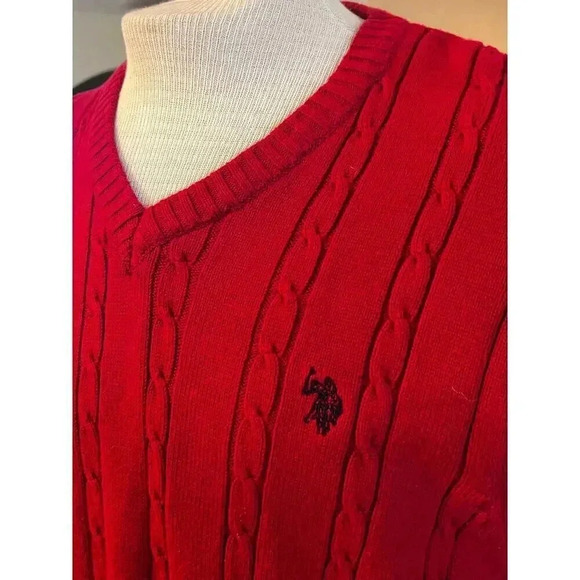 US POLO ASSN red sweater vest mens size xl - Picture 3 of 5